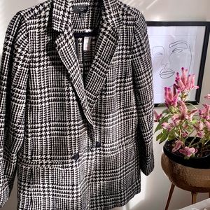 Talbots Petit  Plaid Coat mixed pattern Herringbone Tweed …